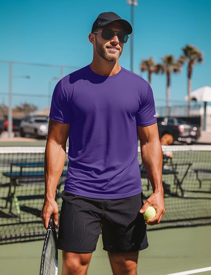Men's Quick Dry Athletic Gym T-Shirt Moisture Wicking Workout Tee