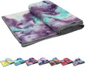 Yoga Towels , Non Slip Hot Yoga Towel Skidless Waffle Texture, 100% Absorbent Odorless Microfiber Yoga Blanket, Standard Sized 24 inchx72 inch Mat Towel,for Hot Yoga, Bikram, Pilates (Green & Pink)