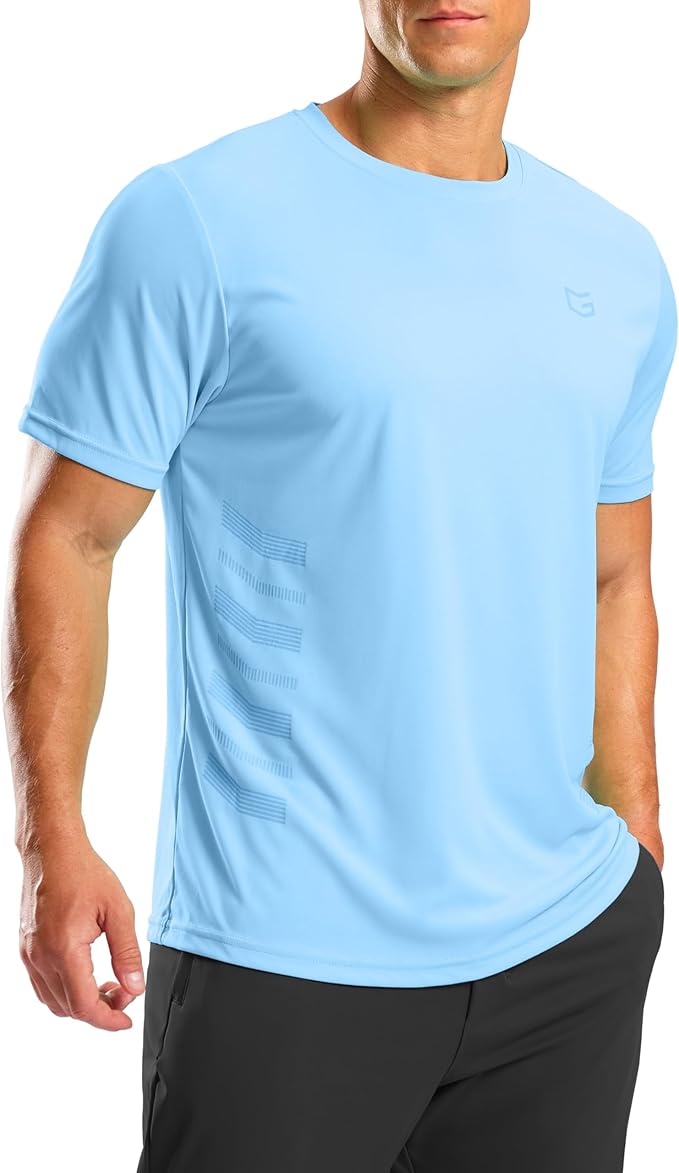 Men's Quick-Dry Athletic Short Sleeve Running & Workout Gym Shirt