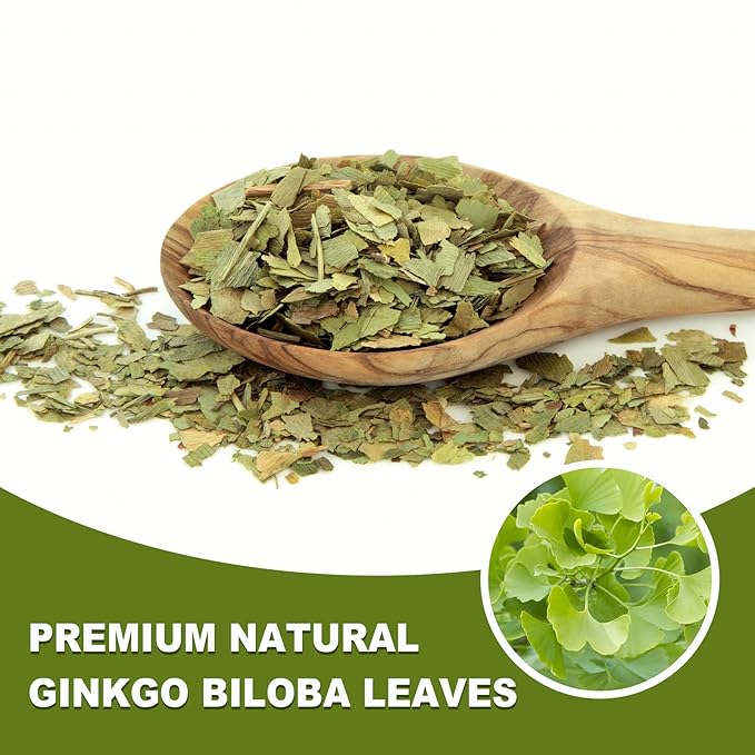 TEARELAE - Ginkgo Biloba Tea Bags, 50 Count - 100% Pure Ginkgo Biloba Leaves - Non-GMO - Naturally Caffeine-free Herbal Tea - Support Vision Health & Enhance Immunity