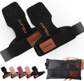 Frelaxy Lifting Wrist Straps Women and Men, Weight Lifting Grips with Cushion Wrist Loop, Double Layer Leather and Storage Pouch, Gym Workout Straps for Deadlift and Powerlifting