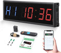 15'' Bluetooth Gym Timer Clock for Home Gym Digital Display Gym Clock Stopwatch Interval Workout Timer Adjustable Buzzer Volume with Remote and APP Control for Sport Boxing Fitness Kitchen