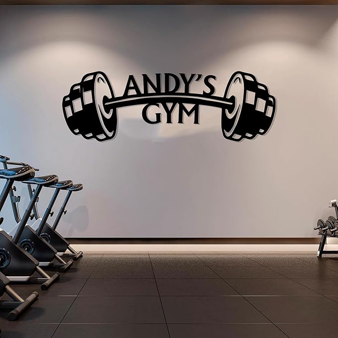 Luxury Personalized Gym Metal Sign, Custom Home Gym Sign, Home Gym Decorations, Gifts for Fitness Lovers, Workout Room Decor, Gym Signs for Home Gym, Christmas Gifts 5