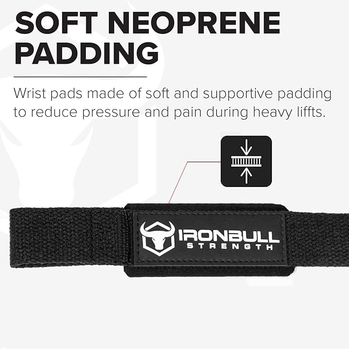 Lifting Wrist Straps for Weightlifting (1 Pair) – Padded Lifting Straps for Deadlifts, Powerlifting, Strength Training & Bodybuilding – Gym Straps for Men & Women