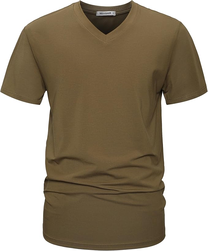 Men’s Modern Fitted V-Neck T-Shirt Premium Comfort Undershirt