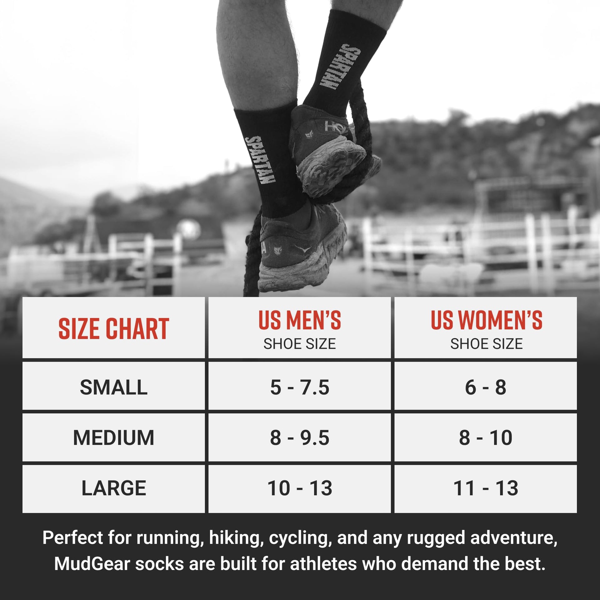 SPARTAN by MudGear Crew Height Sock