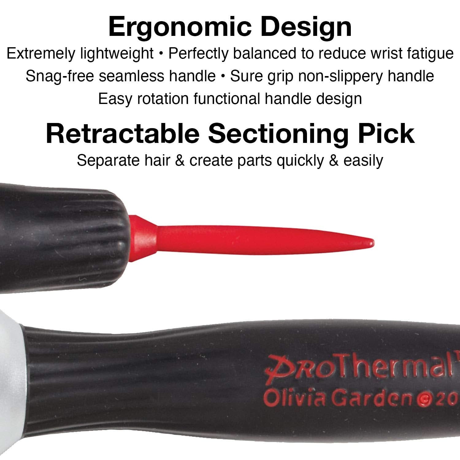 ProThermal Anti-Static Hair Brush T-63 Silver and Black Styling