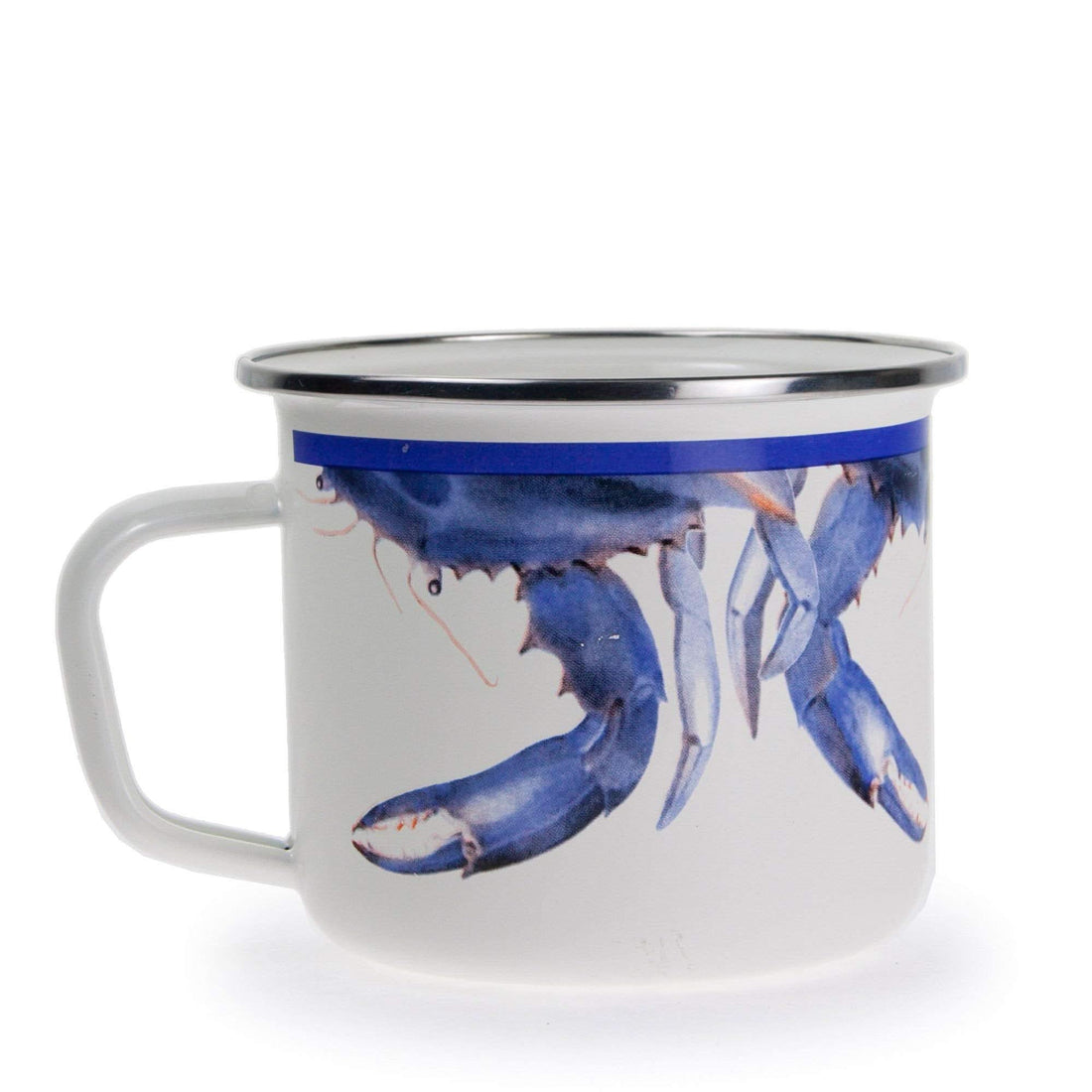 Grande Enamelware Mugs 24 oz, Set of 4 Carbon Steel Coffee Cups