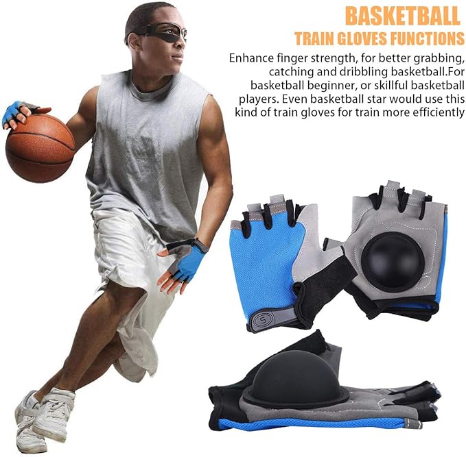Basketball Dribble Skill Training Assistants,Basketball Dribbling Gloves Finger Training Anti Grip Dribble Gloves for Kids Youth and Adult