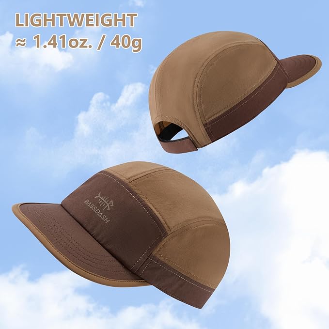 BASSDASH Ultralight UPF 50+ Soft Baseball Caps Unstructured Quick Dry Folding Hat Adjustable for Men Woman Outdoor Activities