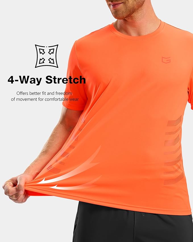 Men's Quick-Dry Athletic Short Sleeve Running & Workout Gym Shirt