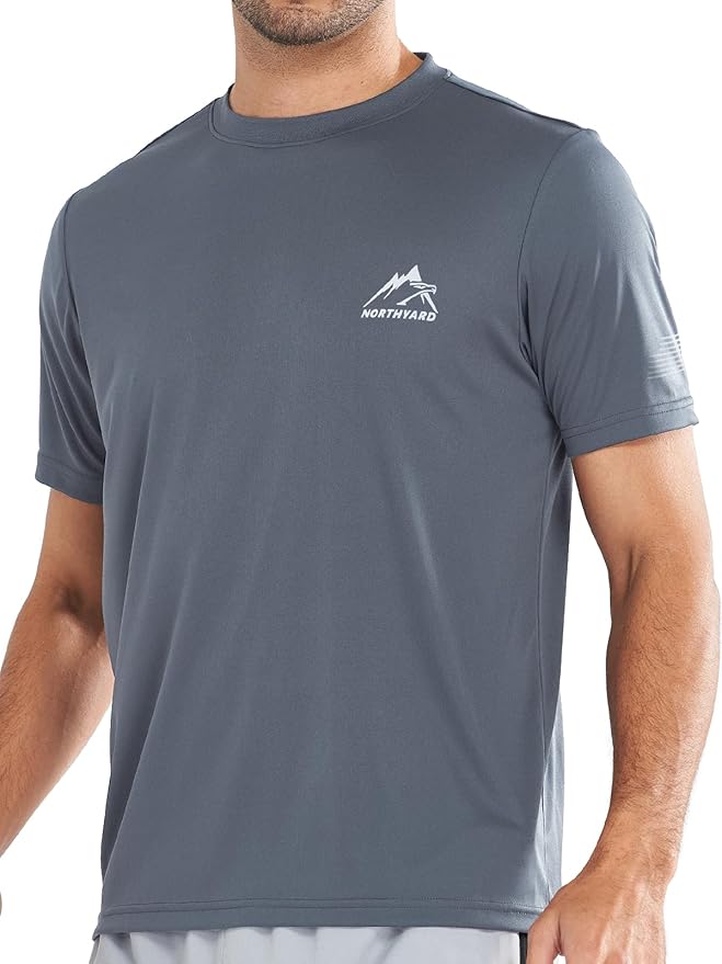 NORTHYARD Men's UPF 50+ Sun Protection Shirts Swim SPF UV Quick Dry Short Sleeve T-Shirts for Athletic Fishing Rash Guard