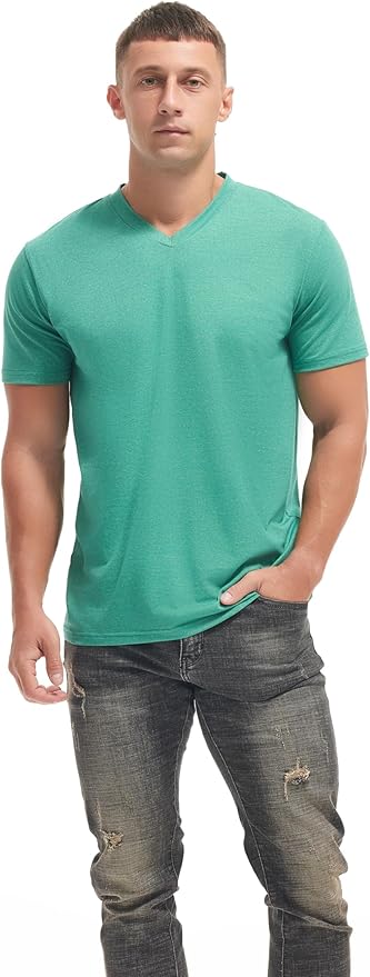 Men’s Modern Fitted V-Neck T-Shirt Premium Comfort Undershirt