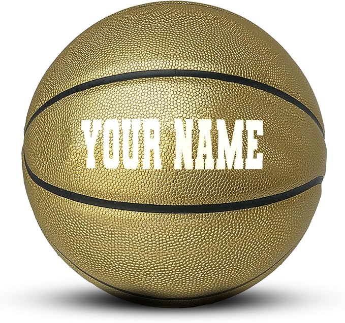 HAMMET Personalized Basketball – Customized Basketball with Your Name or Text – Multiple Colors, Fonts & Designs Available – Durable for Indoor and Outdoor - Ideal Gift for Son, Daughter, Boy or Girl