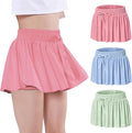 EXARUS Girls Butterfly Shorts Flowy Dance Skirt Cheer Skorts Athletic Tween Clothes Teen Preppy Outfits Flutter Kids