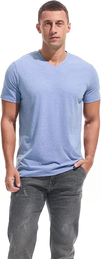 Men’s Modern Fitted V-Neck T-Shirt Premium Comfort Undershirt
