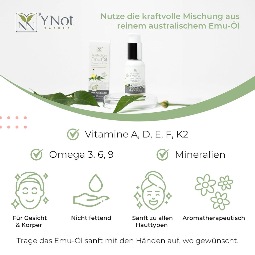Australian Emu Oil Infused with Blue Gum Eucalyptus, 60ml
