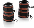 6-piece black PU adjustable fitness and yoga gear set for home training.