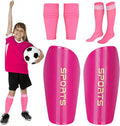 Soccer Shin Guards for Kids Adults, Toddler Shin Pads Set with Sleeves and Long Soccer Socks for Age 2-16 Boys & Girls, Youth &Men, Lightweight Soccer Equipment