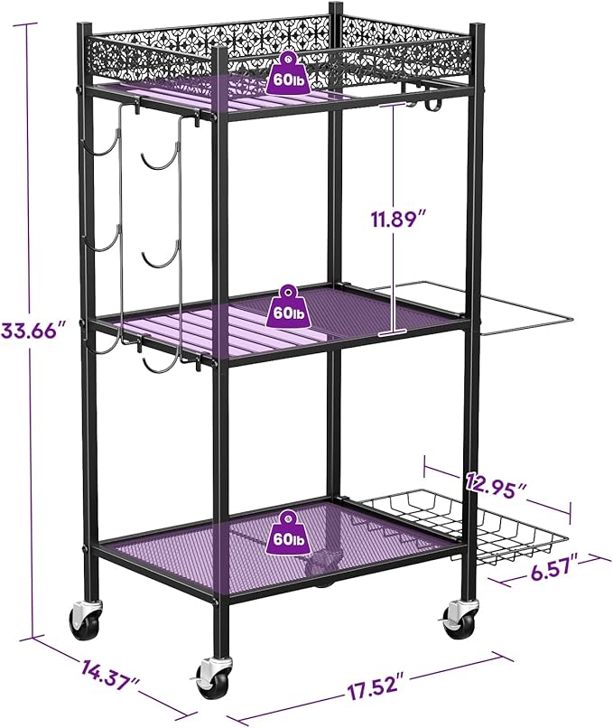 Yoga Mat Storage Rack, Home Gym Storage Rack, VOPEAK Workout Storage for Yoga Mat, Foam Roller, Equipment Gym Storage for Home Exercise and Fitness Gear (Metal)