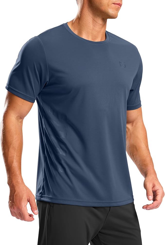 Men's Quick-Dry Athletic Short Sleeve Running & Workout Gym Shirt