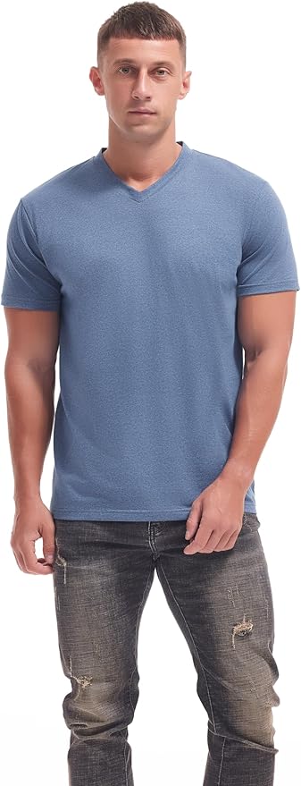 Men’s Modern Fitted V-Neck T-Shirt Premium Comfort Undershirt