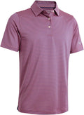 Men's Ironwave Fitness striped short sleeve performance golf polo shirt