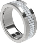 Jewels Smart Ring Health Tracker 18.2mm, 5 Days Working Time, Sports Mode, Sleep Monitor, Heart Rate, Calorie Counter, Blood Oxygen – Silver