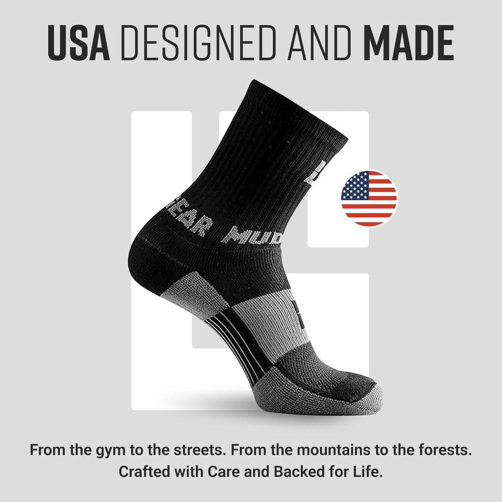 Performance Hiking/Trekking Sock - Black/Gray (2 Pair Pack)