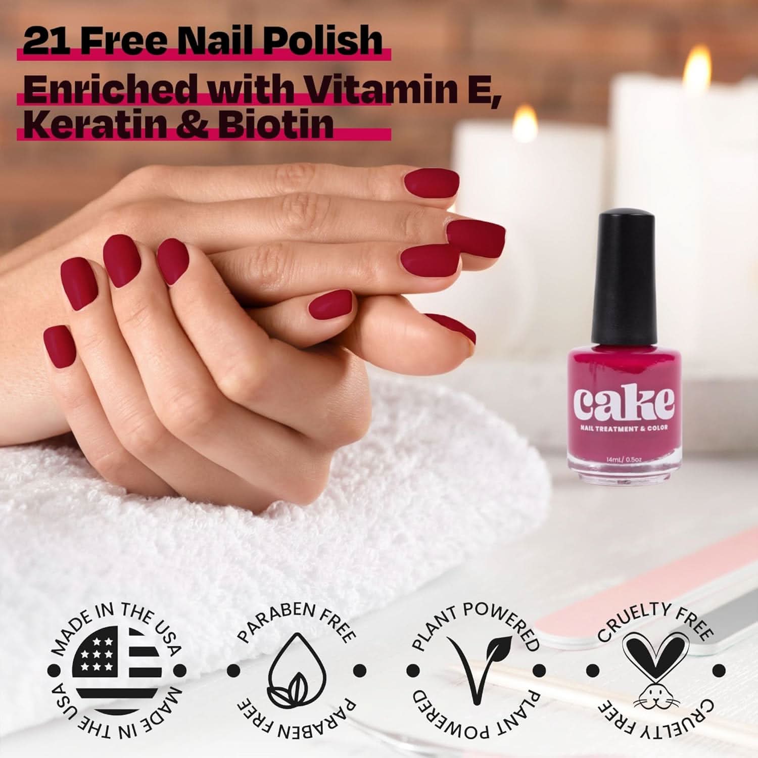 Nail Strengthening Polish - Under the Affluence Deep Burgundy
