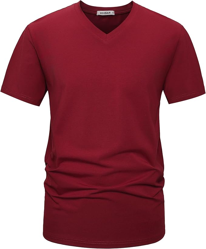 Men’s Modern Fitted V-Neck T-Shirt Premium Comfort Undershirt