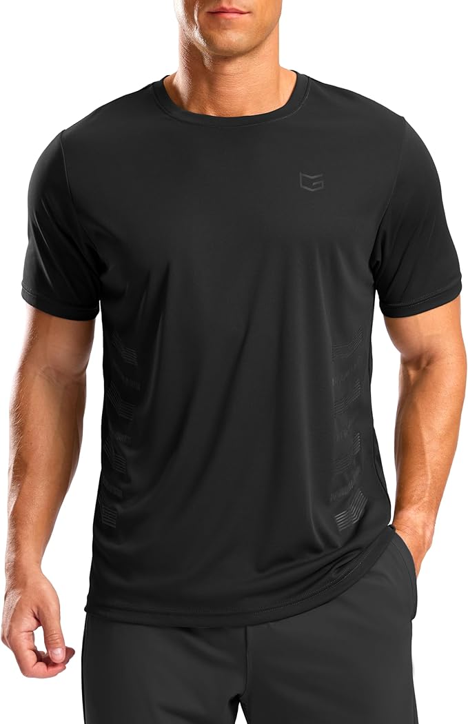 Men's Quick Dry Athletic Workout T-Shirt with Moisture Wicking Tech