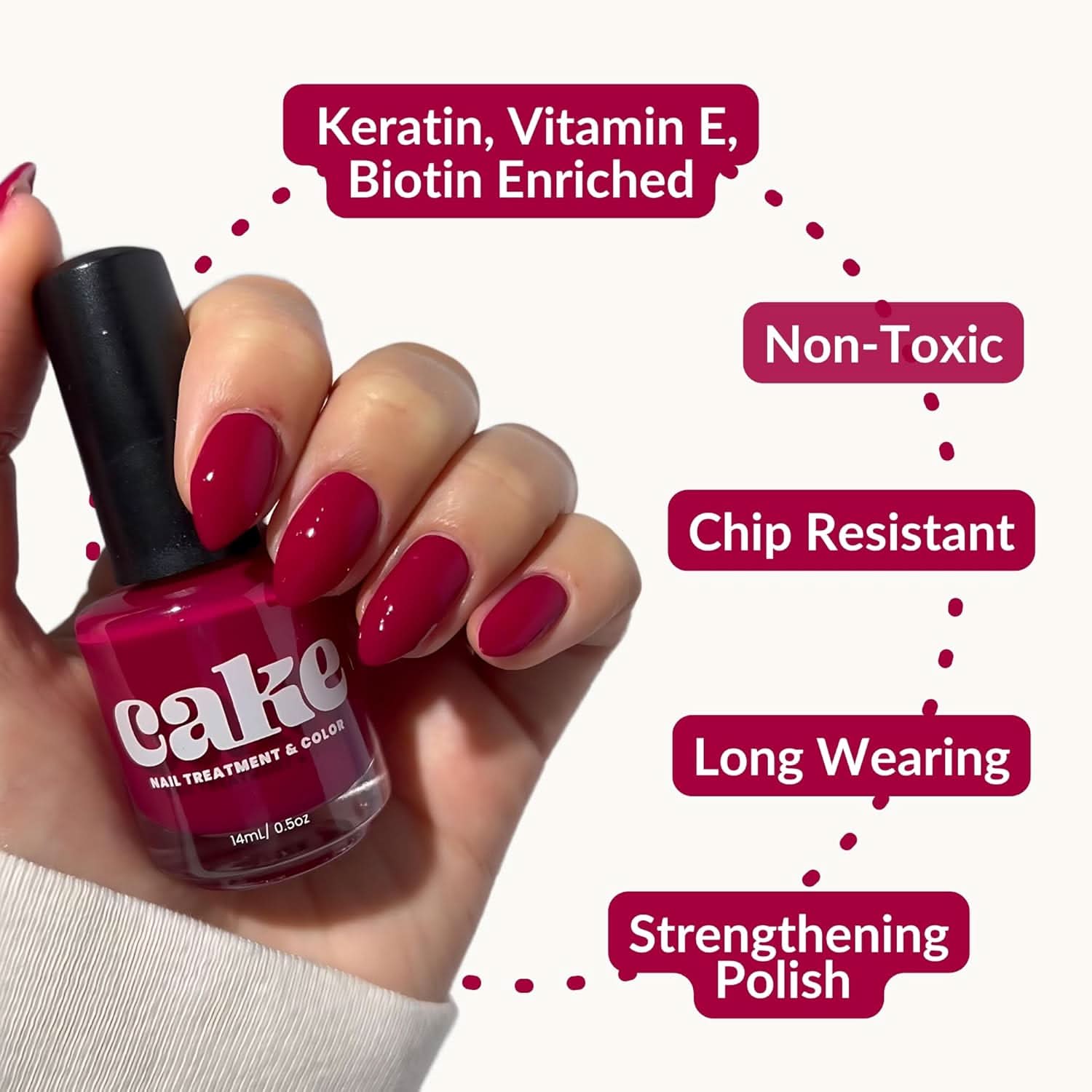 Nail Strengthening Polish - Under the Affluence Deep Burgundy