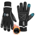 HANDLANDY Waterproof Insulated Work Gloves, 3M Thinsulate Thermal Winter Gloves for Men Women Touch Screen, Warm Ski Snowboard Cold Weather Gloves (Black, XX-Large)