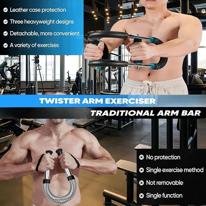 Twister Arm Trainer,Arm Trainer for Men, Adjustable Chest Workout Equipment,Chest Trainer, Shoulder Muscle Training,Wrist & Forearm Strengtheners, Portable Home Fitness Equipment
