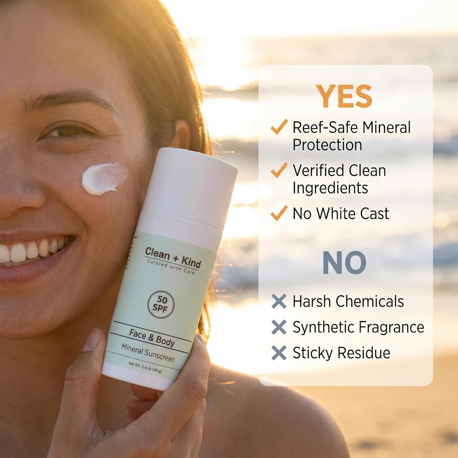 Tallow Mineral Sunscreen SPF 50 for Face and Body 3.4 oz - Image 5