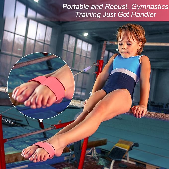 Shappy 2 Pairs Gymnastics Sticky Toes Tumbling Equipment, Cheer Coach Essentials, Back Handspring Helper for Stunt Coach, Athlete Adjustable Bands, Help Training Back Flip Tuck