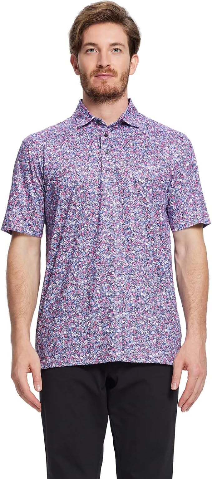 Men's Dry-Fit Performance Golf Polo Shirt - Short Sleeve