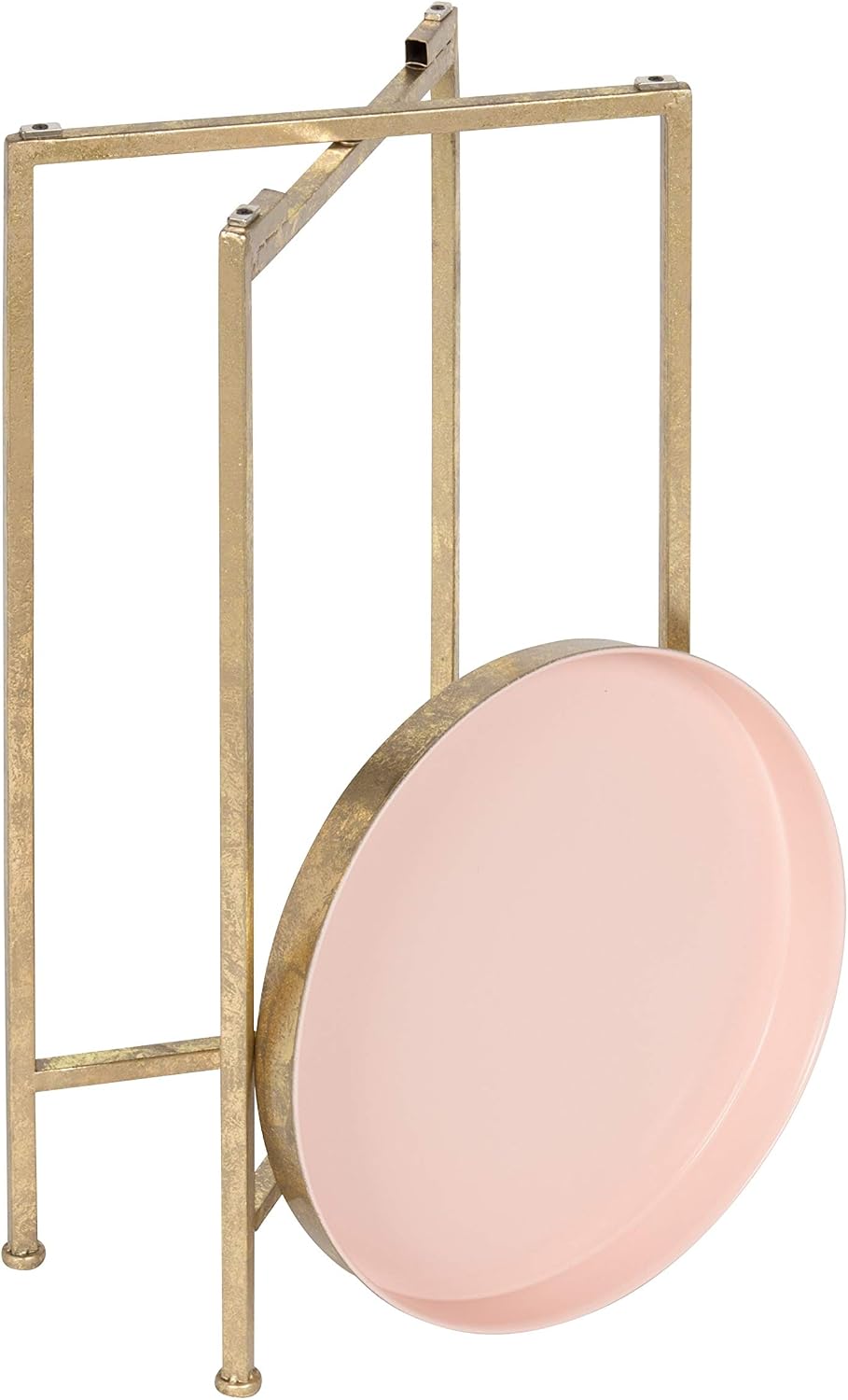 Celia Round Tray Table with Light Pink