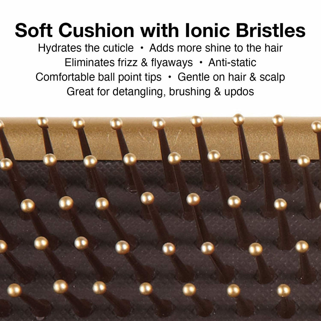 NanoThermic Ceramic + Ion Vent Styler Brush in Gold and Brown