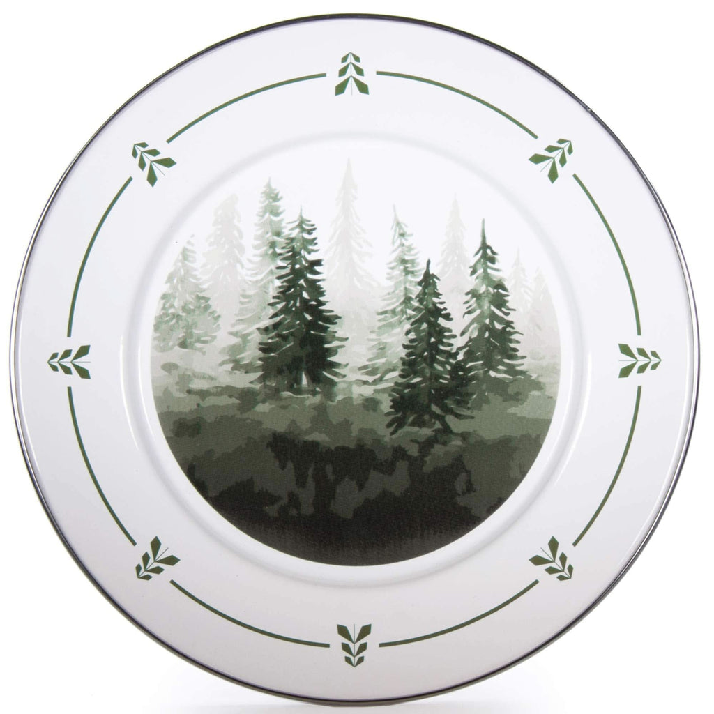 10.5-Inch Enamelware Dinner Plates, Carbon Steel - Set of 4
