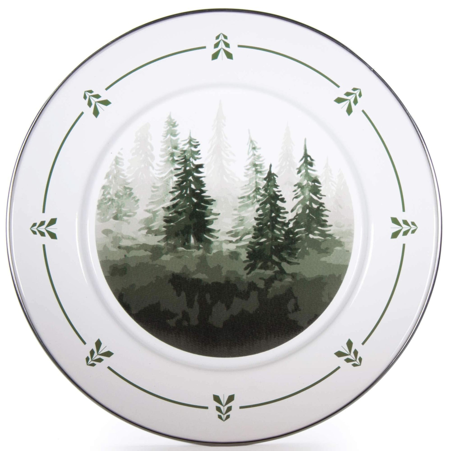 10.5-Inch Enamelware Dinner Plates, Carbon Steel - Set of 4