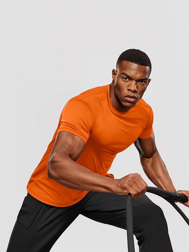 Men's Quick Dry Athletic Shirt - Short Sleeve Running Gym Tee