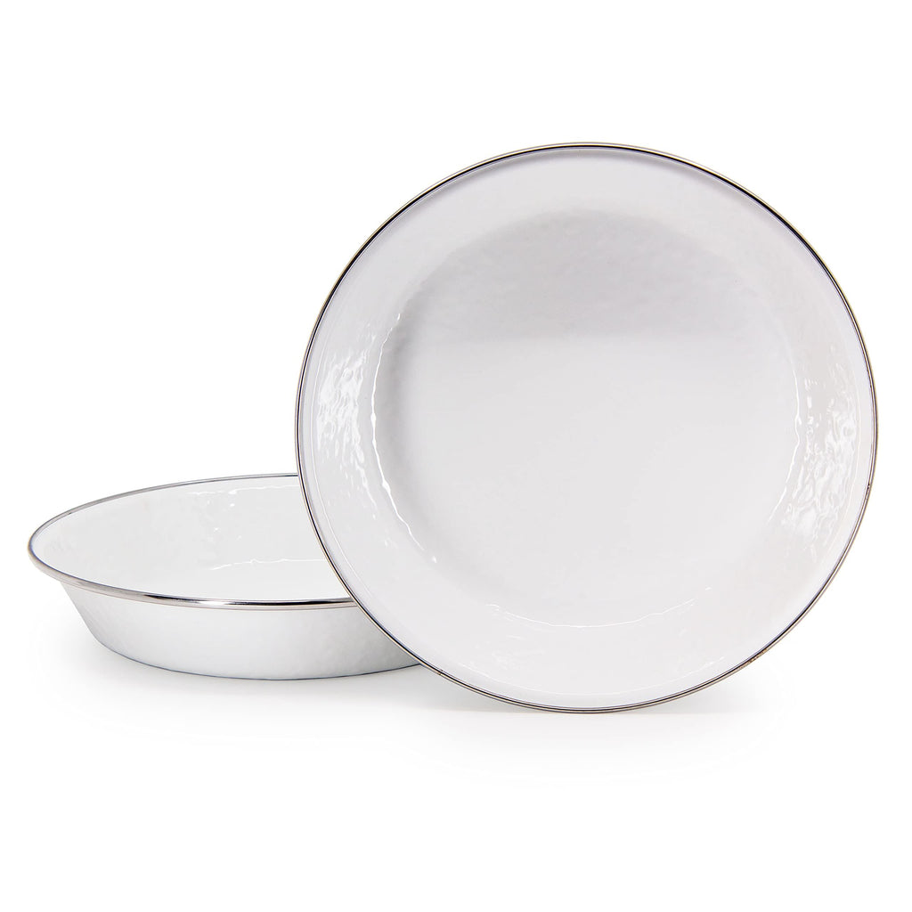 Classic 10-Inch Enamelware Pie Plate - Durable Spatterware Dish