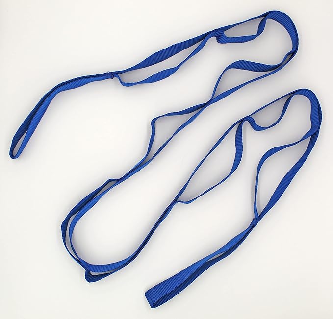 RangeMaster FlexAbility Static Stretch Strap | | Perfect for Yoga, Pilates, and Physical Therapy | Flexibility and Range of Motion Tool | Blue