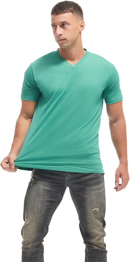 Men’s Modern Fitted V-Neck T-Shirt Premium Comfort Undershirt