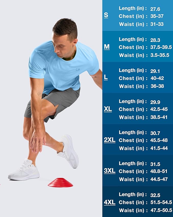 Men's Quick-Dry Athletic Short Sleeve Running & Workout Gym Shirt