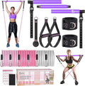 Pilates Bar Kit with Resistance Bands,Pilates Bar with Stackable Bands Workout Equipment for Legs,Hip,Waist and Arm,Exercise Fitness Equipment for Women & Men Home Gym Yoga Pilates