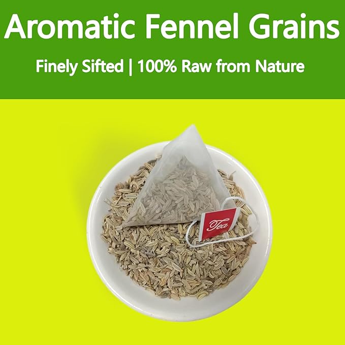 Samcci - Fennel Tea,4g×40 Teabags,100% Natural & Pure Fennel Seeds Herbal Tea - Non-GMO - Caffeine-free - Helps Improve Digestion & Immune System