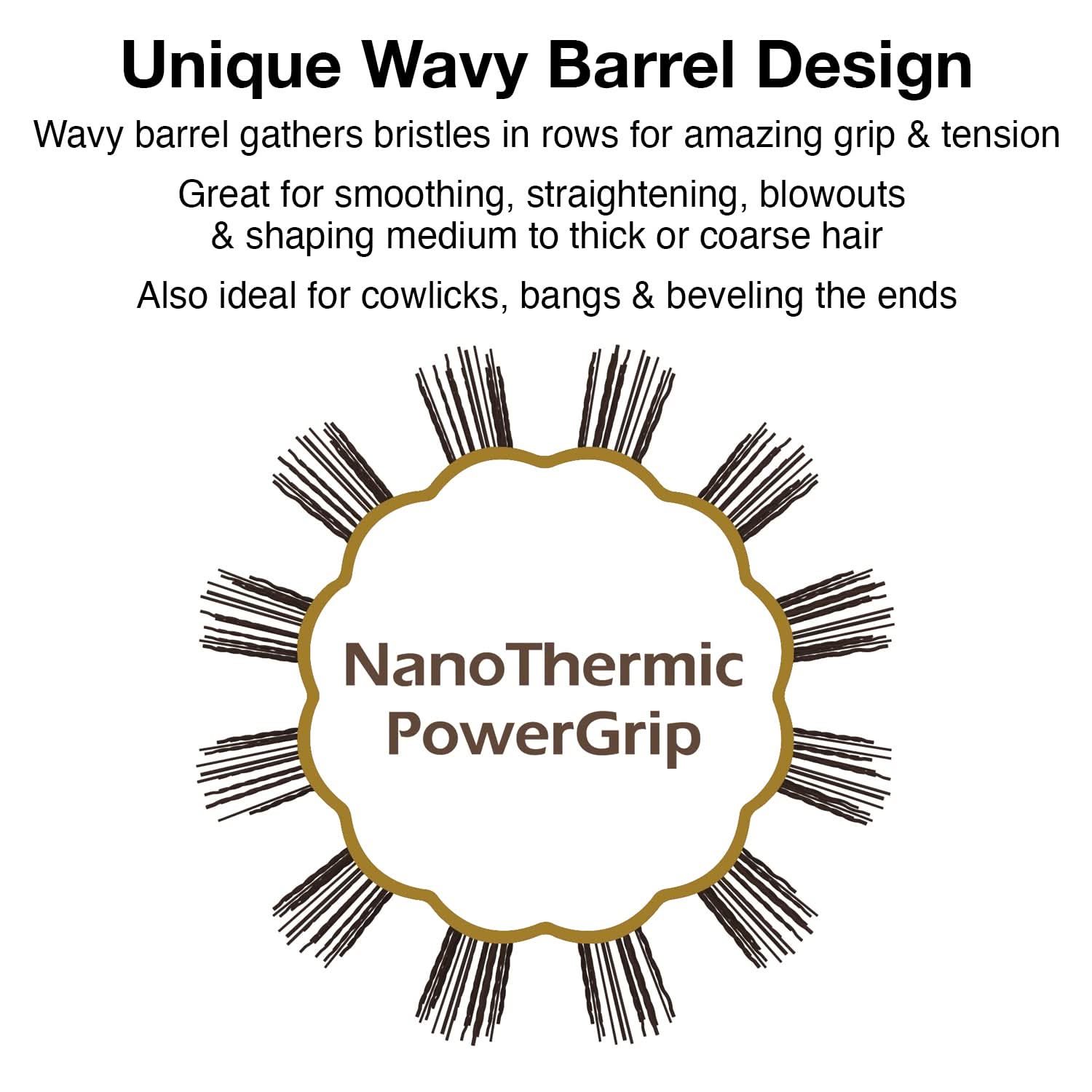 NanoThermic PowerGrip Thermal Round Brush - 1 1/4 Inch Styling